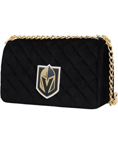 Cuce Women's  Vegas Golden Knights Velvet Team Color Bag In Black