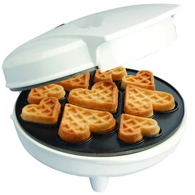 Cucinapro Mini Hearts Waffle Maker In White
