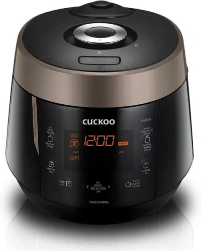 Cuckoo 10-cup (uncooked) Heating Pressure Rice Cooker  With Nonstick Inner Pot, Auto Clean In Black