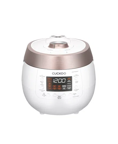 Cuckoo 6-cup Heating Pressure Twin Pressure Rice Cooker In White