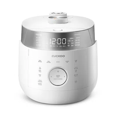 Cuckoo 6 Cup Twin Pressure Induction Rice Cooker & Warmer In White