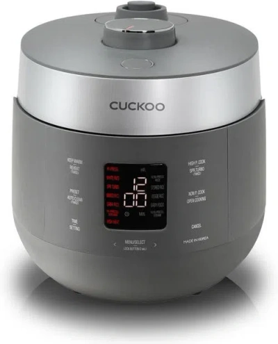Cuckoo 6-cup (uncooked) Twin Pressure Rice Cooker With Nonstick Inner Pot In Gray