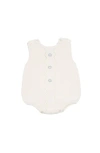 Cuclie Babies'  Colette Knit Bubble Romper In Neutral