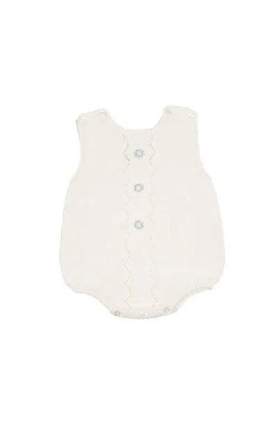 Cuclie Babies'  Colette Knit Bubble Romper In Neutral