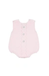 Cuclie Babies'  Colette Knit Bubble Romper In Pink