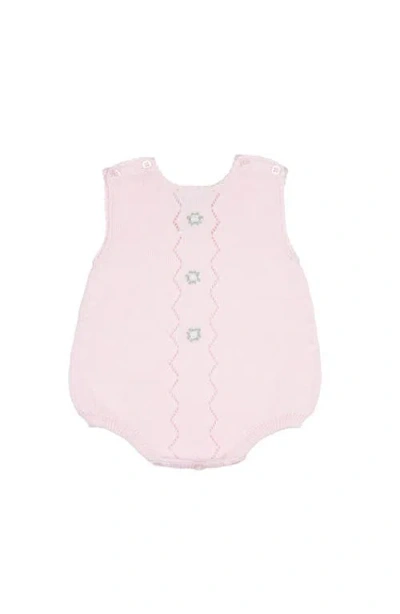 Cuclie Babies'  Colette Knit Bubble Romper In Pink