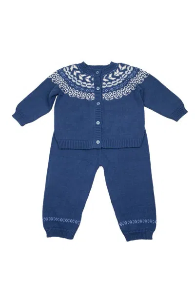 Cuclie Babies'  Fair Isle Pant Set For Infant In Blue