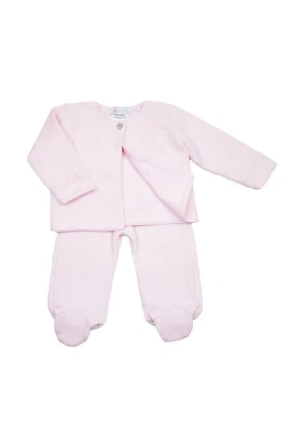 Cuclie Babies'  Hand Smocked Layette Set In Neutral
