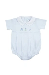 Cuclie Pointed Collar Golf Bubble Romper In Blue