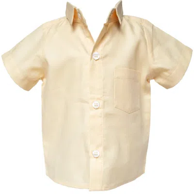 Cuclie Kids'  Pointed Collar Shirt In Yellow