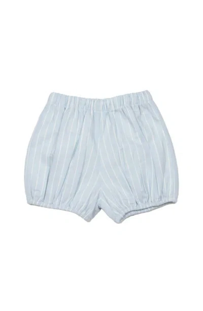 Cuclie Babies'  Striped Linen Diaper Cover In Blue