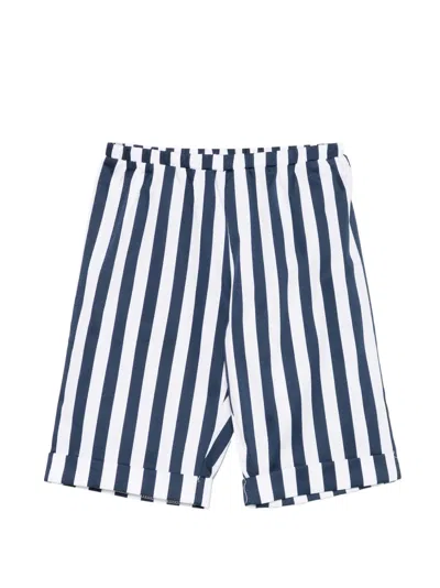 Cucù Lab Kids' Elasticated-waist Striped Cotton Shorts In Multi