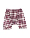 Cucù Lab Babies'  Newborn Girl Pants Burgundy Size 3 Cotton, Polyester, Polyamide In Red