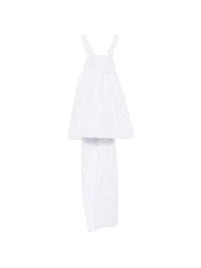 Cucù Lab Kids' Polka-dot Bow-detail Dress In White