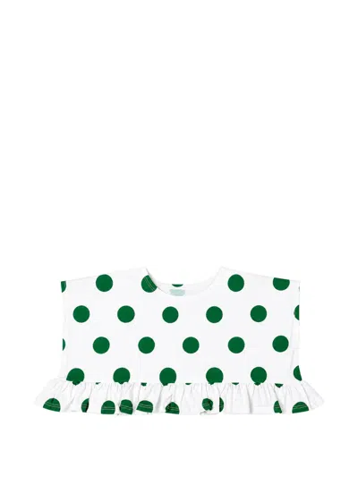 Cucù Lab Kids' Polka-dot Ruffled T-shirt In Multi