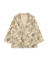 Cucù Lab Toddler Girl Blazer Beige Size 4 Cotton, Elastane In Beige