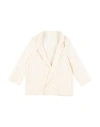 Cucù Lab Toddler Girl Blazer Cream Size 6 Cotton, Lyocell, Linen In White