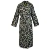 Cuda Women's Gold / Black / Silver Maneater Gold And Silver Leopard Print Trench In Multi