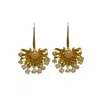 Cuda Women's Golden Lotus Drop Earring