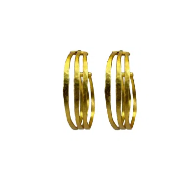 Cuda Women's Three Generations Gold Hoop Earring