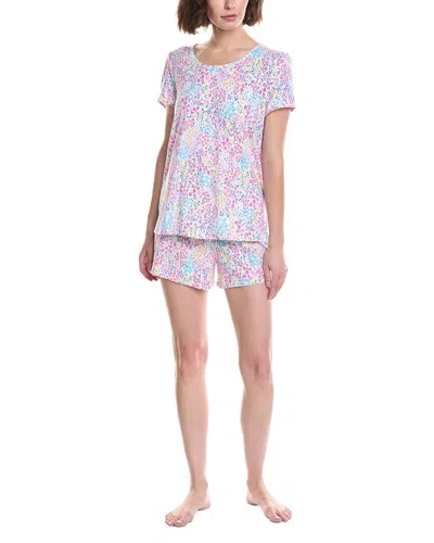 Cuddl Duds 2pc Boxer Pajama Set In Pink