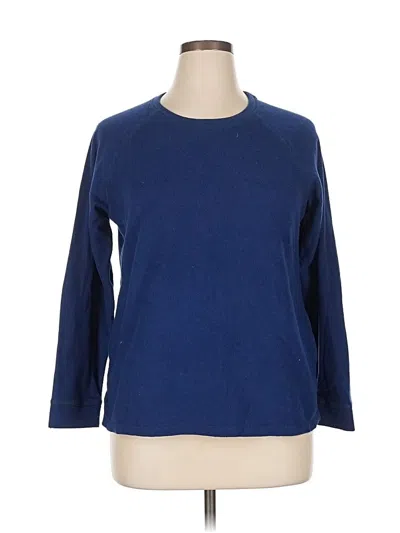 Pre-owned Cuddl Duds 3/4 Sleeve T-shirt In Blue