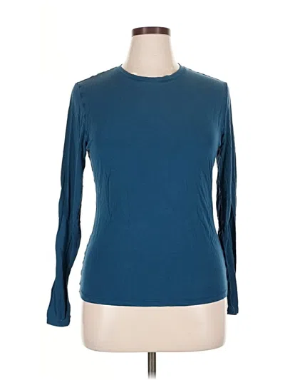 Pre-owned Cuddl Duds 3/4 Sleeve T-shirt In Blue