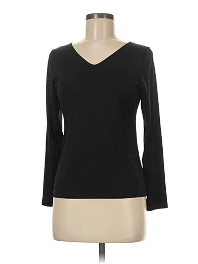 Pre-owned Cuddl Duds 3/4 Sleeve T-shirt In Black