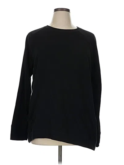 Pre-owned Cuddl Duds 3/4 Sleeve T-shirt In Black