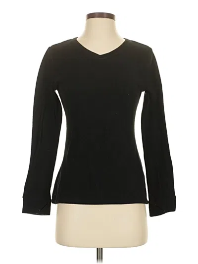 Pre-owned Cuddl Duds 3/4 Sleeve T-shirt In Black