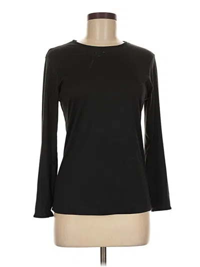 Pre-owned Cuddl Duds 3/4 Sleeve T-shirt In Black