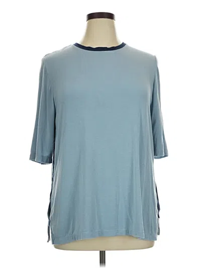 Pre-owned Cuddl Duds 3/4 Sleeve T-shirt In Blue