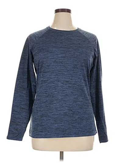 Pre-owned Cuddl Duds 3/4 Sleeve T-shirt In Blue