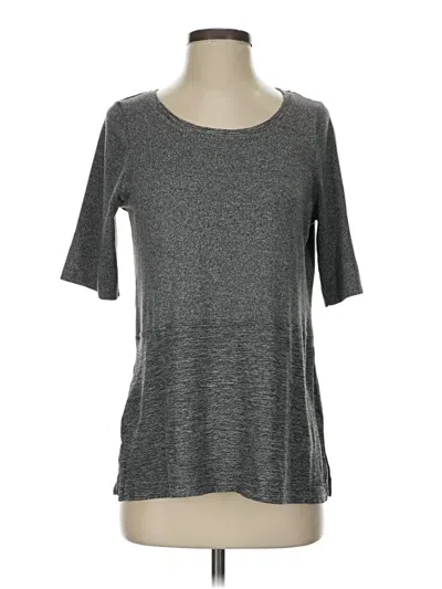 Pre-owned Cuddl Duds 3/4 Sleeve T-shirt In Gray