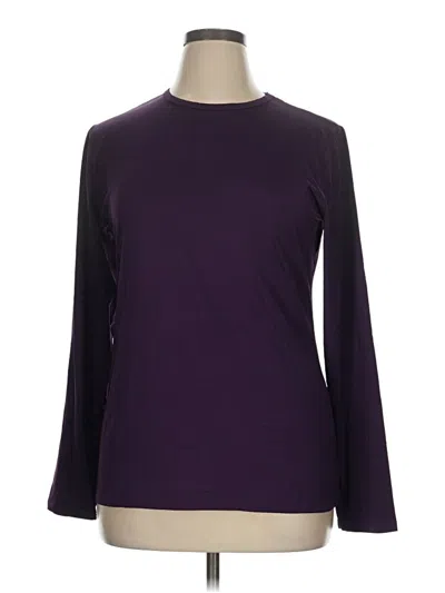 Pre-owned Cuddl Duds 3/4 Sleeve T-shirt In Purple
