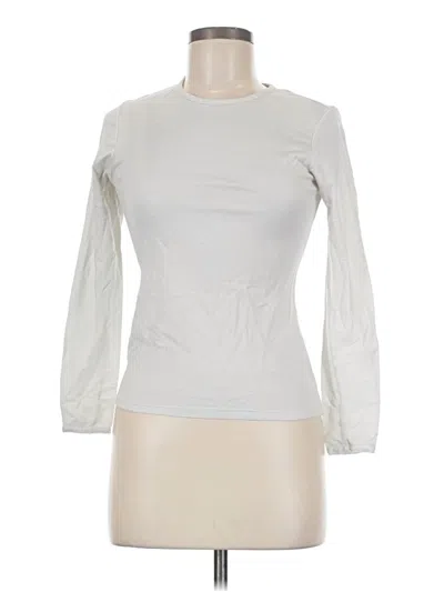 Pre-owned Cuddl Duds 3/4 Sleeve T-shirt In Silver