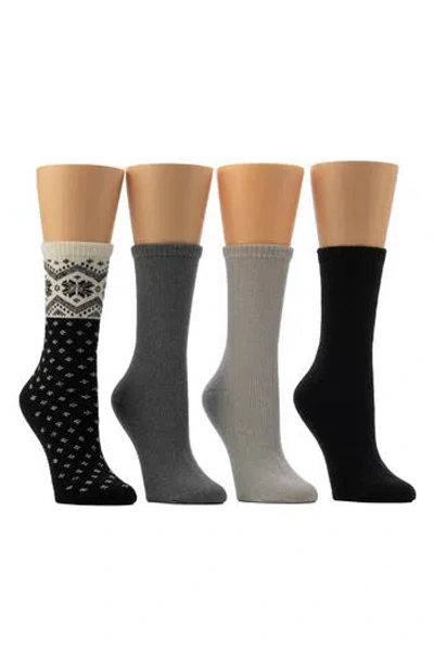 Cuddl Duds 4-pack Boot Socks In Multi