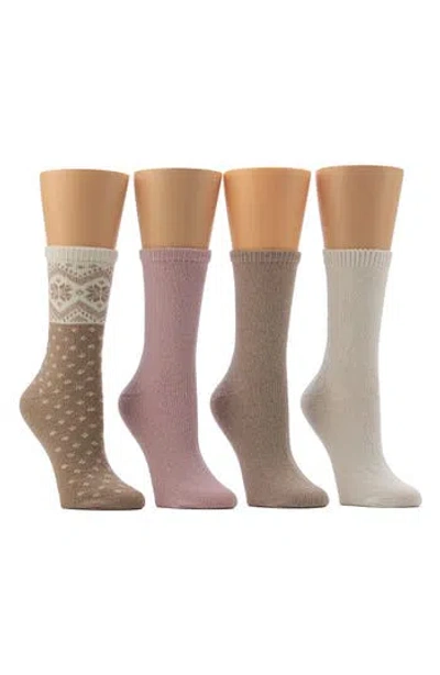 Cuddl Duds 4-pack Boot Socks In Multi
