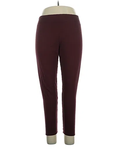Pre-owned Cuddl Duds Active Pants In Burgundy