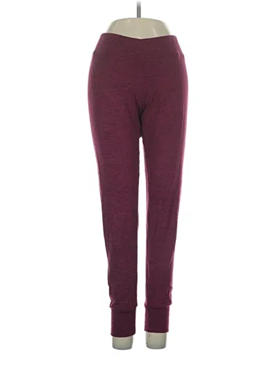 Pre-owned Cuddl Duds Active Pants In Burgundy