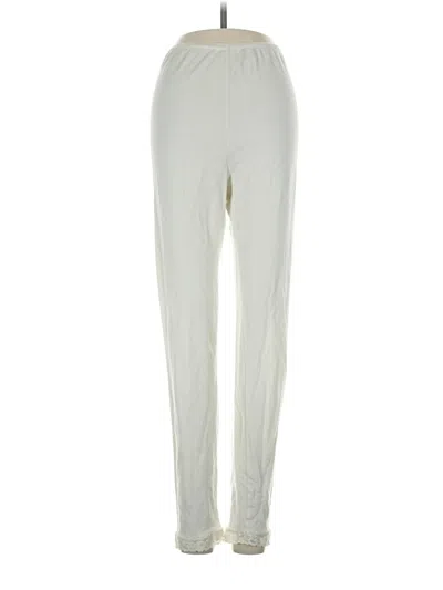 Pre-owned Cuddl Duds Active Pants In Ivory