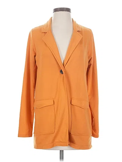 Pre-owned Cuddl Duds Blazer Jacket In Orange