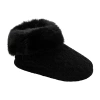 Cuddl Duds Cable Knit Womens Bootie Slippers In Black