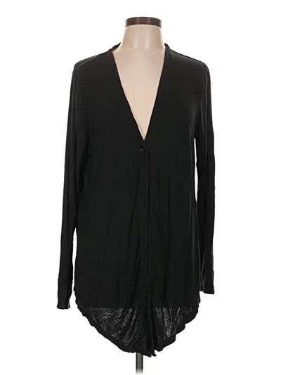 Pre-owned Cuddl Duds Cardigan Sweater In Black