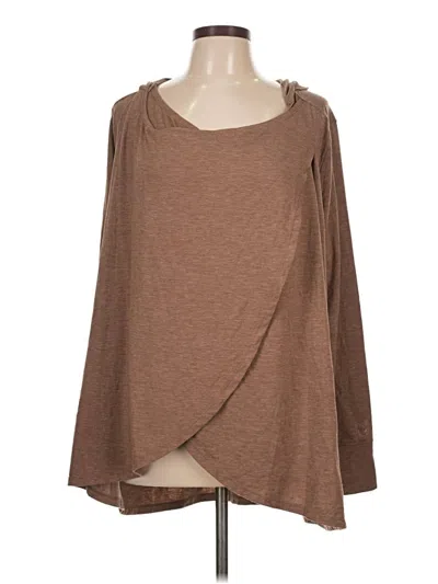 Pre-owned Cuddl Duds Cardigan Sweater In Brown