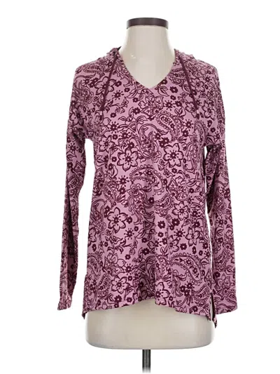 Pre-owned Cuddl Duds Cardigan Sweater In Burgundy