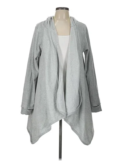 Pre-owned Cuddl Duds Cardigan Sweater In Gray