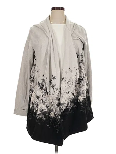Pre-owned Cuddl Duds Cardigan Sweater In Gray