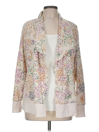 Pre-owned Cuddl Duds Cardigan Sweater In Ivory