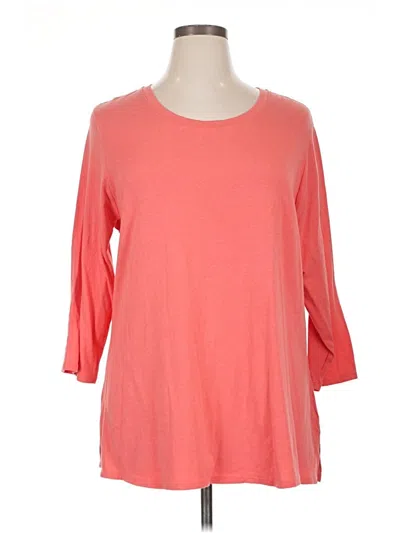 Pre-owned Cuddl Duds Cardigan Sweater In Orange